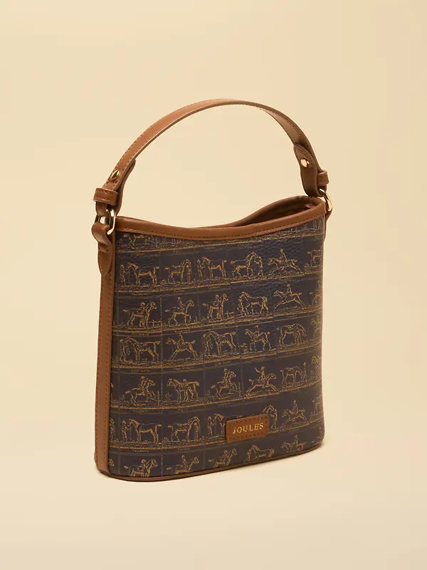 Joules Women's Bucket Bag - Navy & Brown Horse Print Image 4