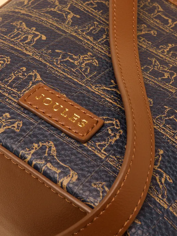 Joules Women's Bucket Bag - Navy & Brown Horse Print Image 6
