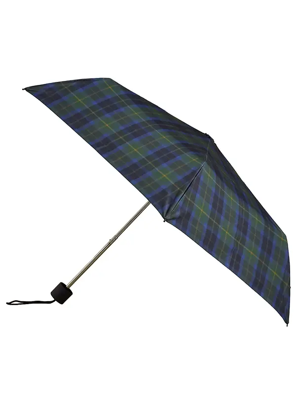 Joules Women's Rayne Umbrella - Blue / Green Check Image 1