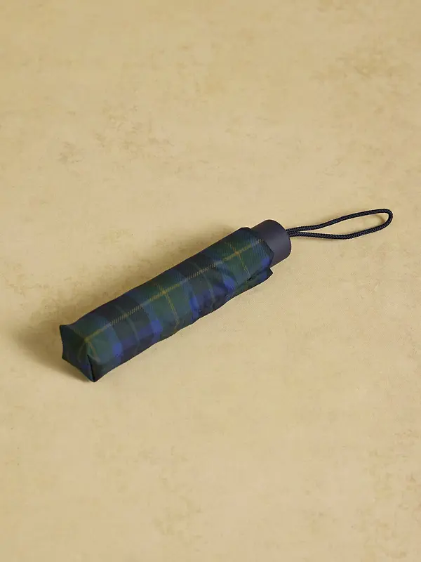 Joules Women's Rayne Umbrella - Blue / Green Check Image 6
