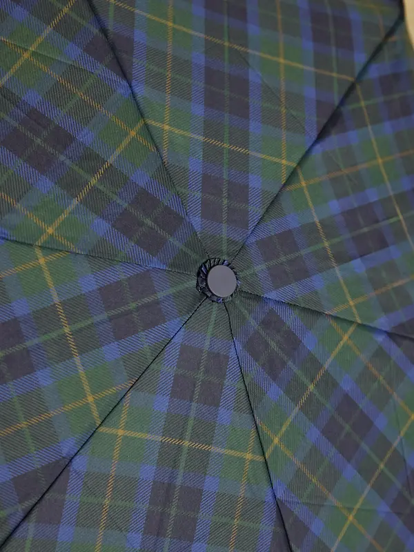 Joules Women's Rayne Umbrella - Blue / Green Check Image 7