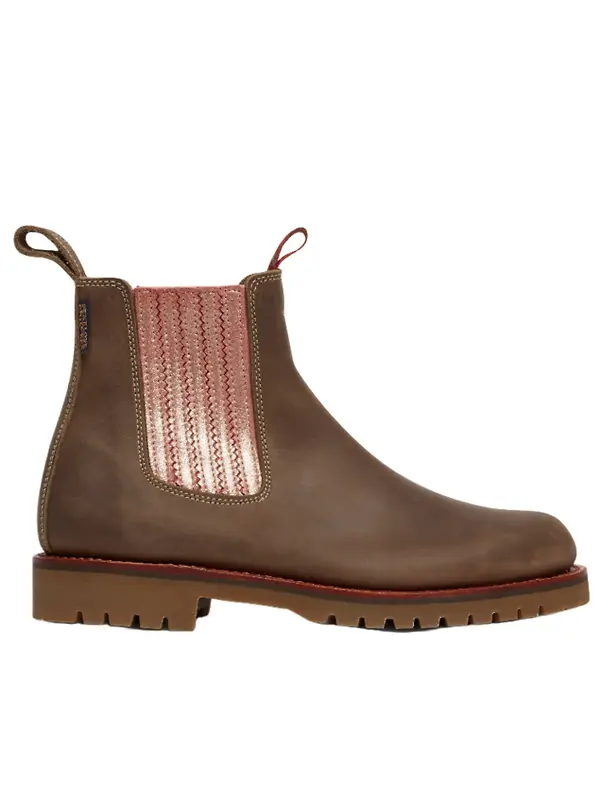 Penelope Chilvers Women's Oscar Leather Boot - Khaki/Tea Rose Image 1