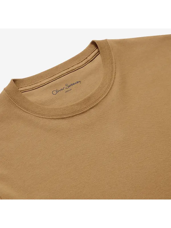 Oliver Sweeney Men's Palmela Jersey Cotton T-Shirt - Camel Image 2