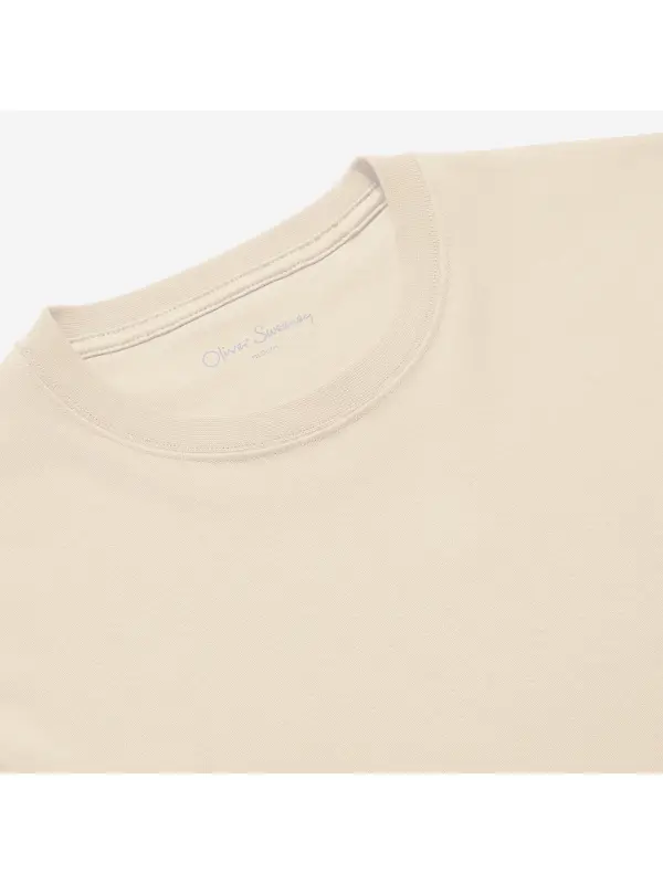 Oliver Sweeney Men's Palmela Jersey Cotton T-Shirt - Stone Image 4