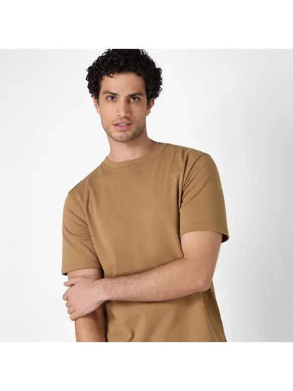 Oliver Sweeney Men's Palmela Jersey Cotton T-Shirt - Camel Image 5