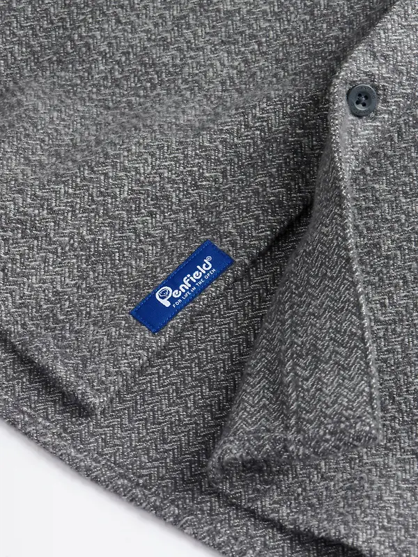 Penfield Men's Brushed Textured Overshirt - Mid Grey Heather Image 6