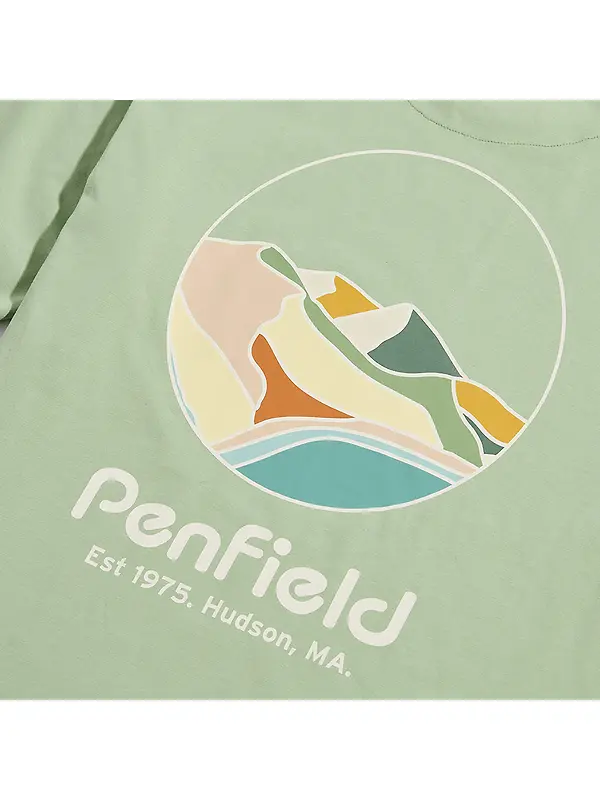 Penfield Men's Circle Landscape T-Shirt - Mistletoe Image 9
