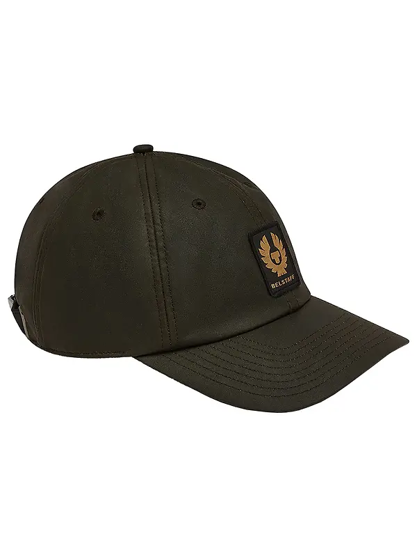 Belstaff Waxed Cotton Phoenix Patch Cap - Faded Olive Image 1