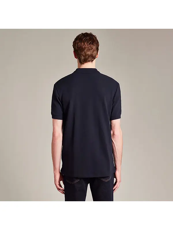 PS By Paul Smith Men's Cotton-Piqué Zebra Logo Polo Shirt - Dark Navy Image 2
