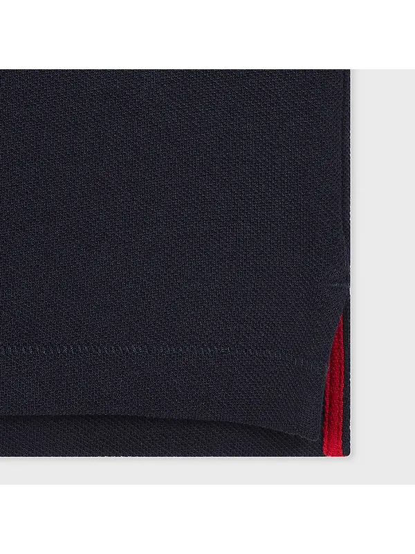 PS By Paul Smith Men's Cotton-Piqué Zebra Logo Polo Shirt - Dark Navy Image 3