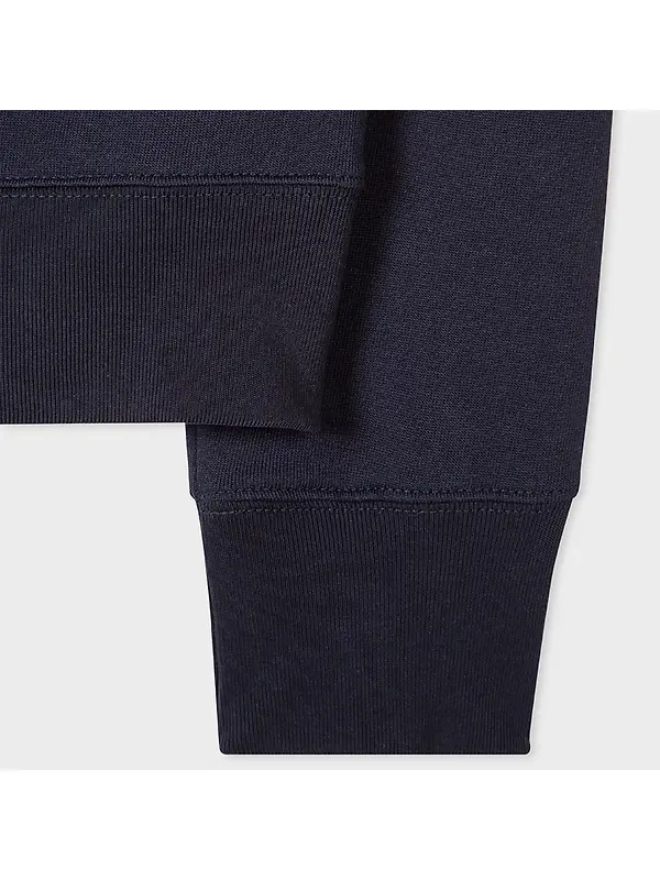 PS By Paul Smith Men's Cotton Zebra Logo Zip-Neck Sweatshirt - Navy Image 6