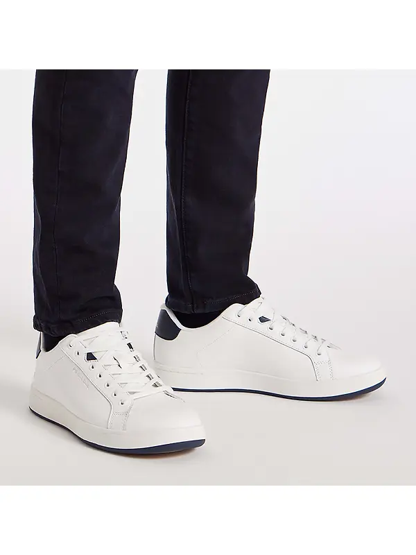 PS By Paul Smith Men's Leather Albany Zebra Trainers - White Image 3