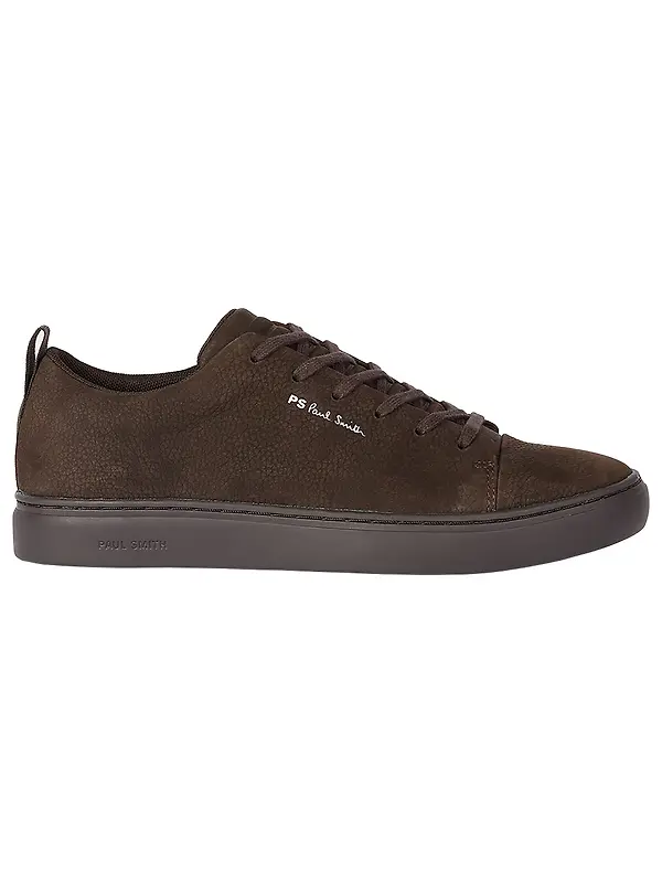 Product image of PS By Paul Smith Men's Lee Nubuck Leather Trainers - Chocolate Brown