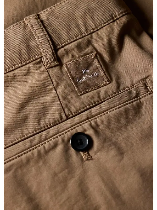 PS By Paul Smith Men's Organic Cotton-Twill Shorts - Light Tan Image 4