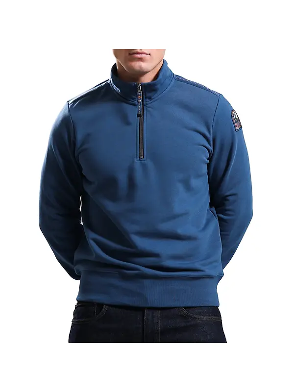 Parajumpers Men's Broad Peak Half-Zip Fleece - True Blue Image 3