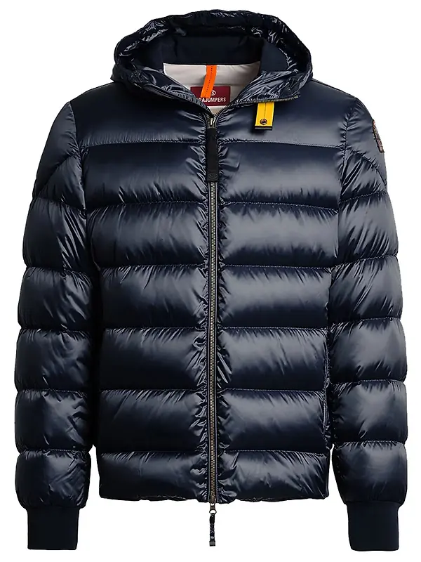 Parajumpers Men's Pharrell Hooded Down Bomber Jacket - Blue Navy Image 1