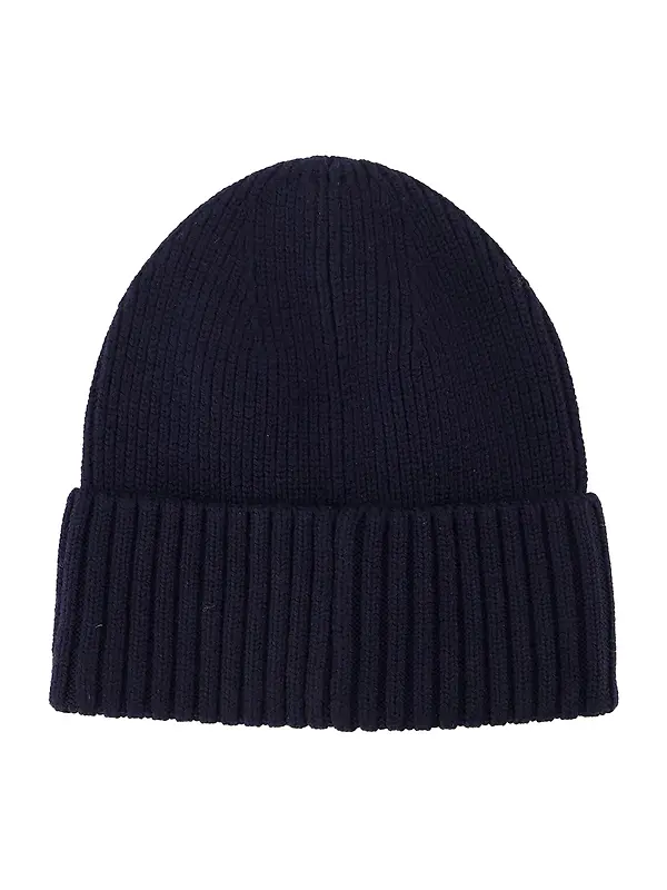Parajumpers Merino Wool Knitted Beanie Hat - Blue Navy Image 2