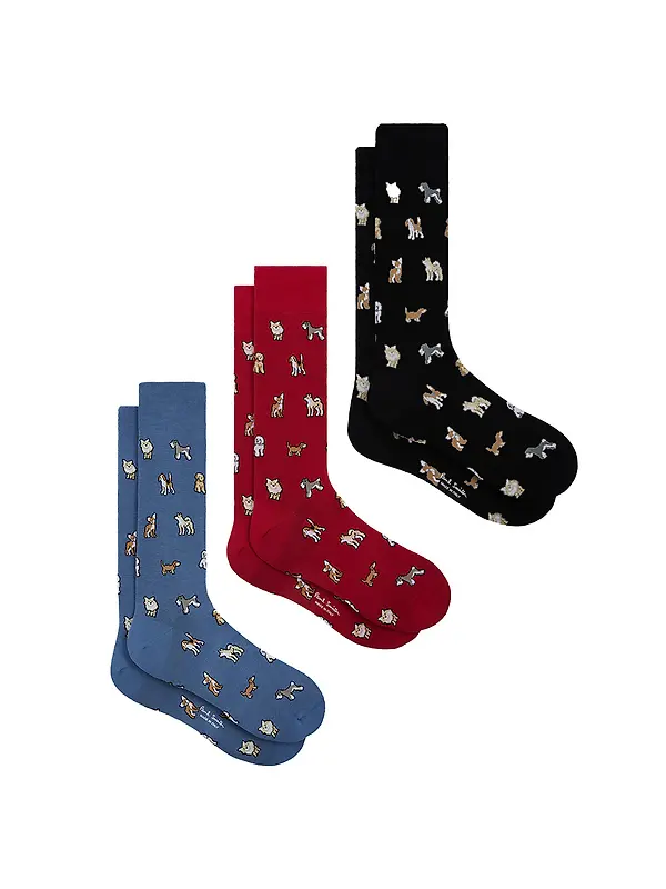 Paul Smith Men's Kyoto Dog 3 Pack Socks - Mix Image 1