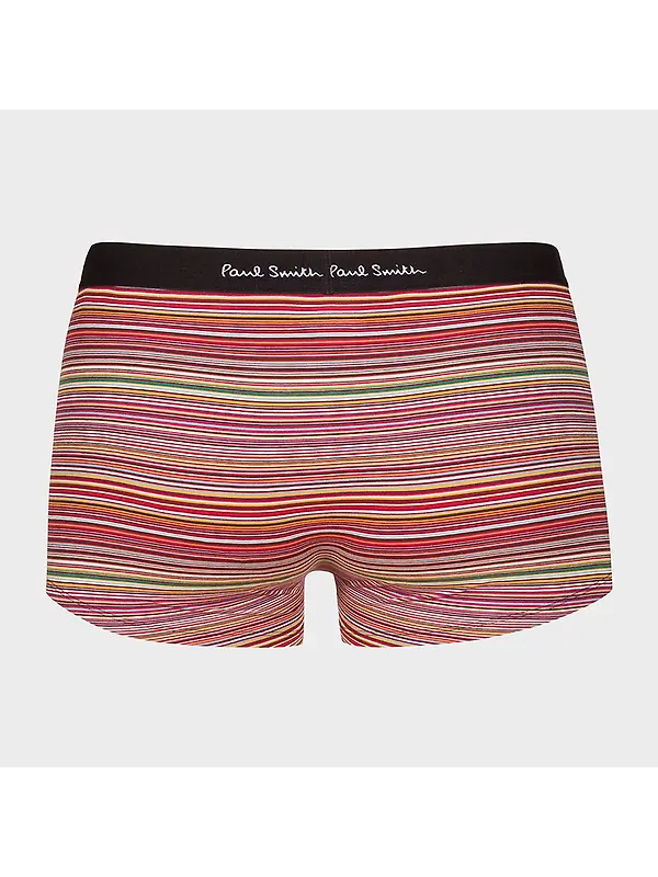 Paul Smith Men's Organic-Cotton Mixed Stripe 3 Pack Boxer Briefs - Black Image 4