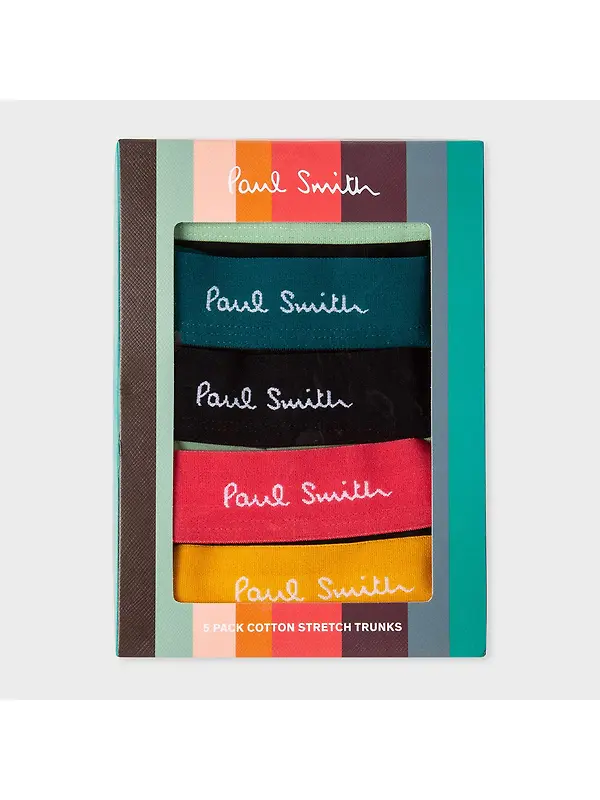 Paul Smith Men's Organic Cotton Mixed 5 Pack Boxer Briefs - Artist Stripe Image 2