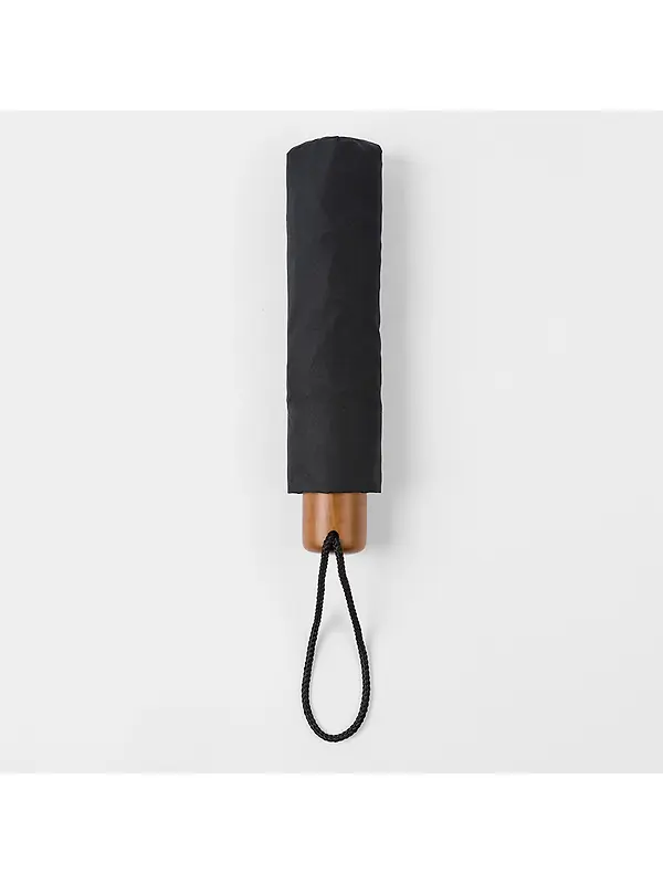 Paul Smith Men's Signature Stripe Trim Telescopic Umbrella - Black Image 3