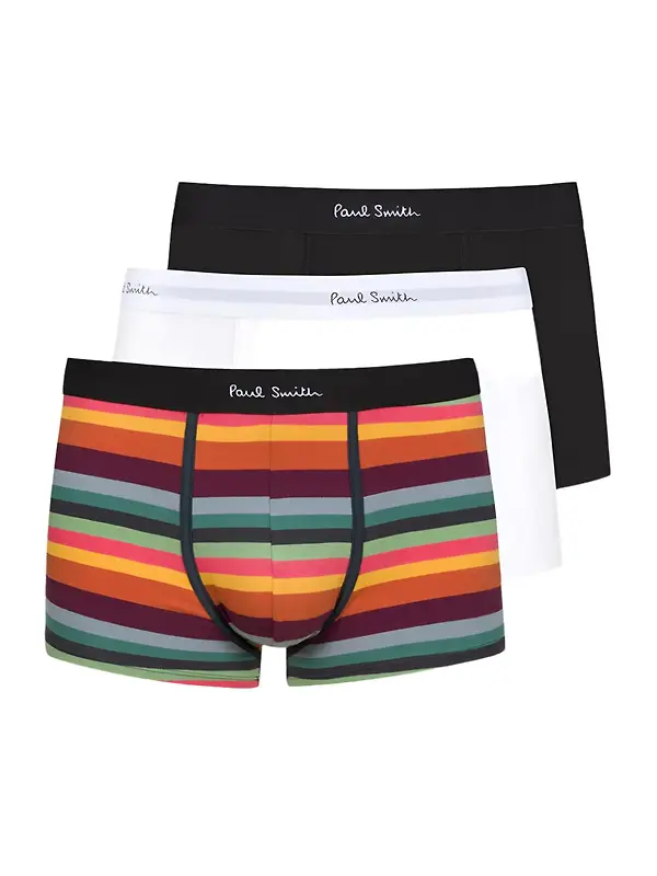 Paul Smith Men's 'Artist Stripe' Boxer Briefs / Trunks 3 Pack - Multicolour Image 1