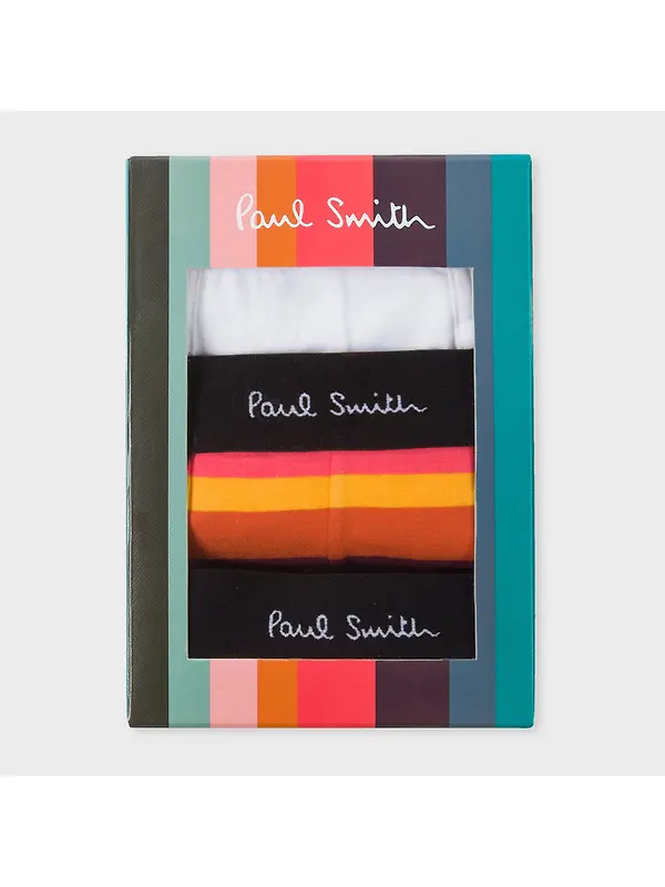 Paul Smith Men's 'Artist Stripe' Boxer Briefs / Trunks 3 Pack - Multicolour Image 2
