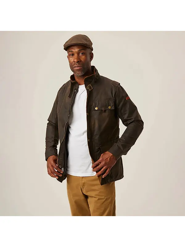Peregrine Men’s Bexley Waxed Jacket - Brown Image 2