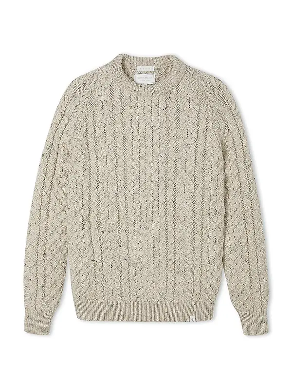 Peregrine Men's Hudson Made In England Aran Jumper - Skiddaw Image 1