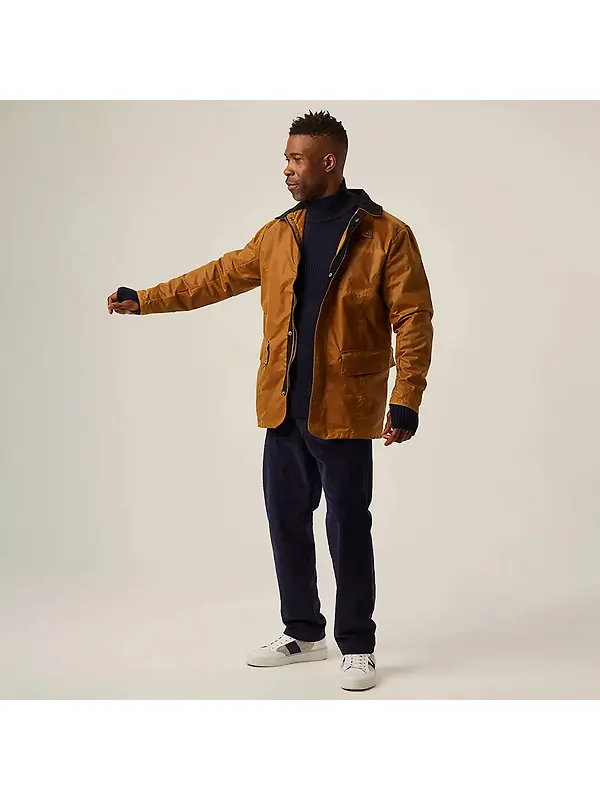 Peregrine Men's Wax Clifton Made In England Jacket - Mustard Image 3