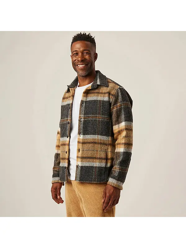 Peregrine Men's Wool Made In England Overshirt - Barney Image 2