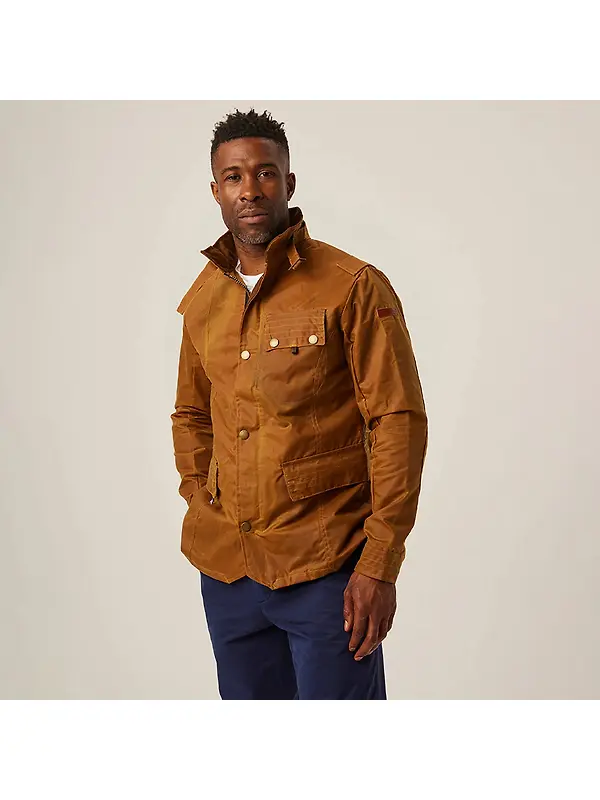 Peregrine Men's Bexley Waxed Jacket - Mustard Image 2