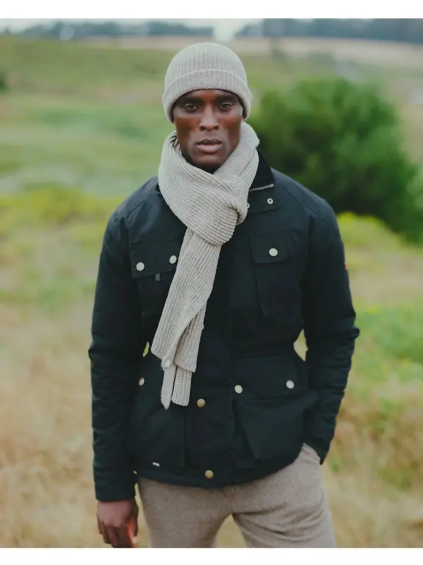 Peregrine Porter Ribbed Scarf - Oak Image 6