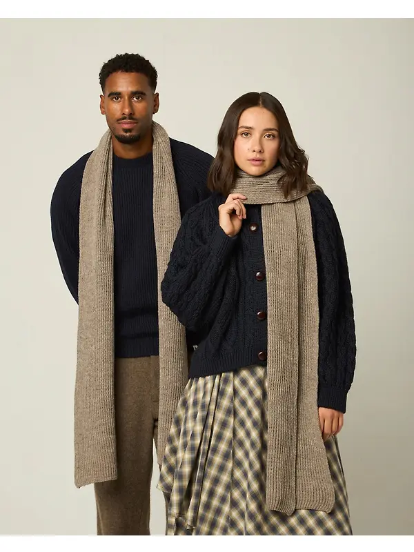 Peregrine Porter Ribbed Scarf - Oak Image 2