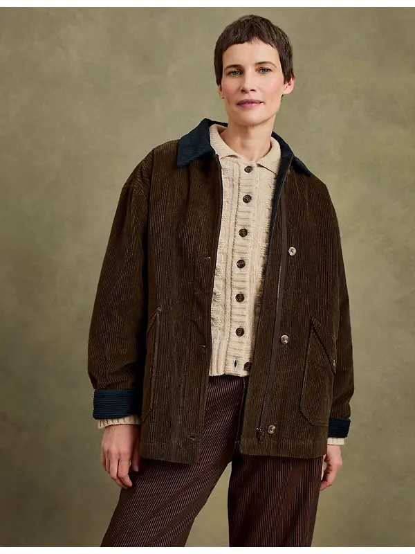 Penelope Chilvers Women's Practically Perfect Cord Jacket - Bitter Chocolate Image 3