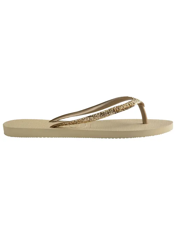 Havaianas Women's Slim Glitter II Flip Flops - Sand Grey Image 4