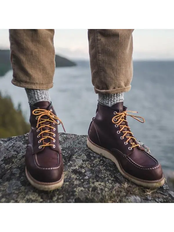 Red Wing Classic Moc Toe 6" Boot Oil-Slick Leather - Briar - Style 8138 Image 10
