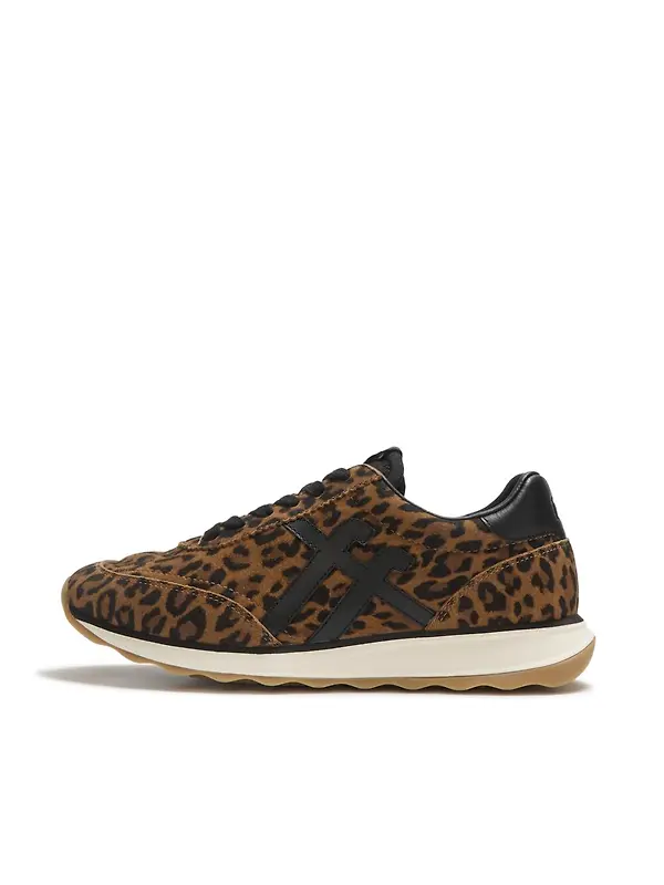 FitFlop Women's Retro-Q FF Suede Trainers - Leopard Print Image 10