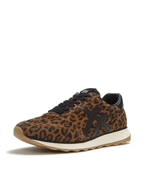 FitFlop Women's Retro-Q FF Suede Trainers - Leopard Print Image 8