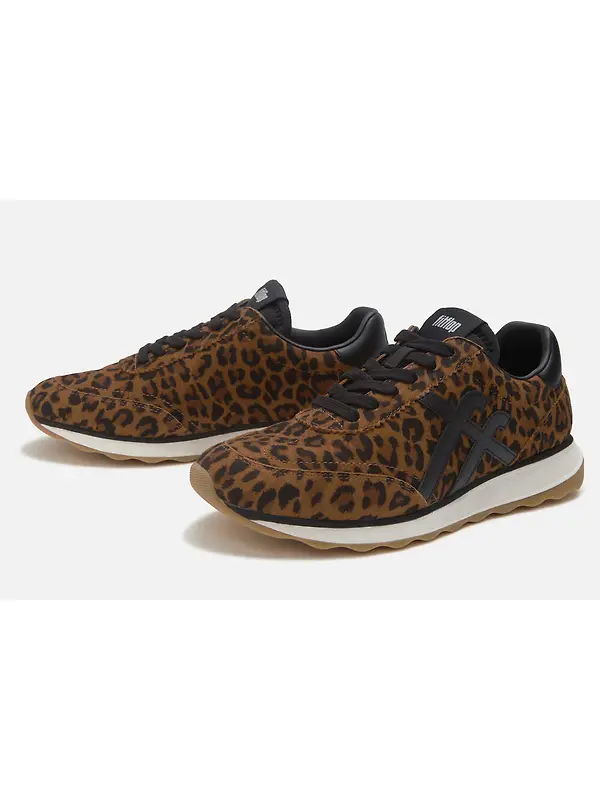 FitFlop Women's Retro-Q FF Suede Trainers - Leopard Print Image 4