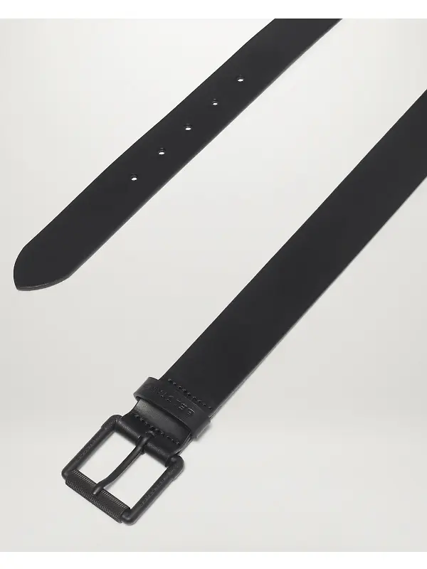Belstaff Men's Calf Leather Roller Buckle Belt - Black Image 2