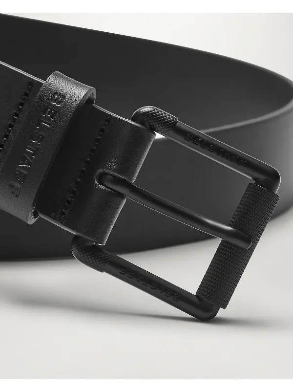 Belstaff Men's Calf Leather Roller Buckle Belt - Black Image 3