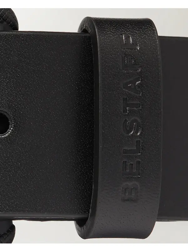 Belstaff Men's Calf Leather Roller Buckle Belt - Black Image 5