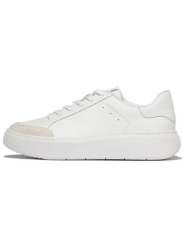 FitFlop Women's RTG Leather/Suede Trainers - Urban White Image 6