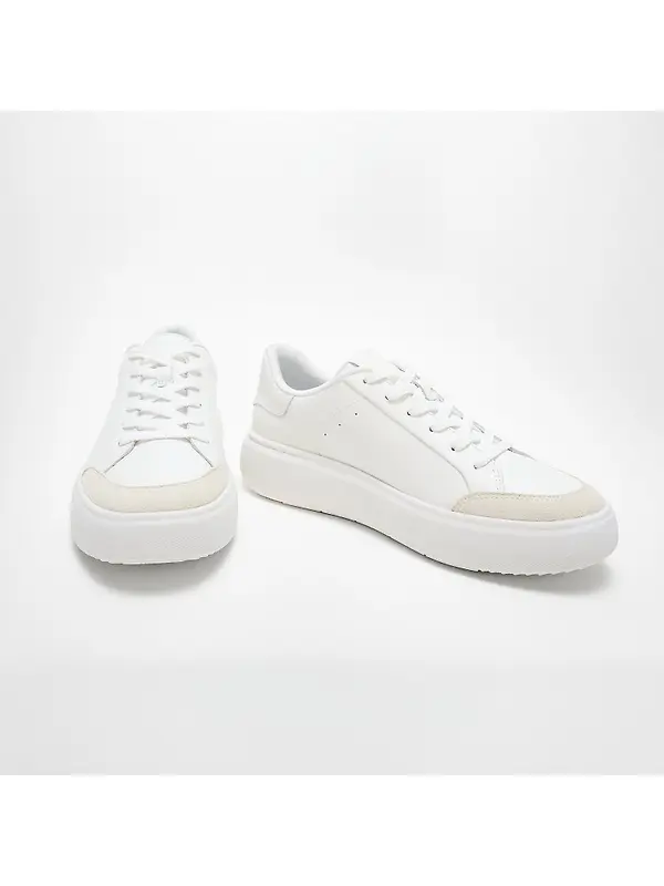 FitFlop Women's RTG Leather/Suede Trainers - Urban White Image 5