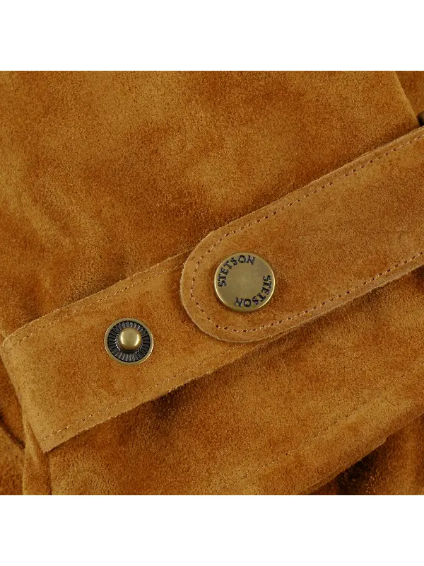 Stetson Revetal Cowskin Leather Gloves- Cognac Image 3