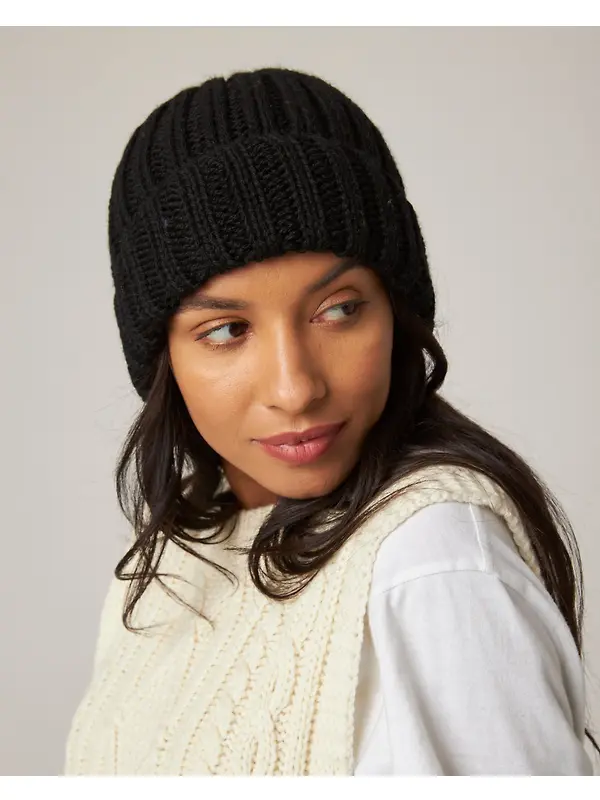 Peregrine Milliner Ribbed Beanie - Black Image 2