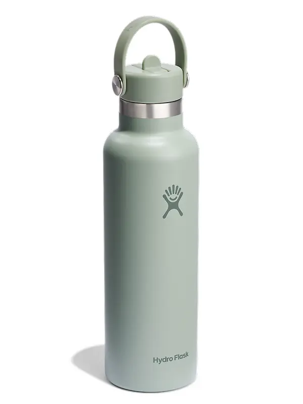Hydro Flask 21oz (621ml) Standard Mouth Bottle with Flex Straw Cap - Agave Image 2