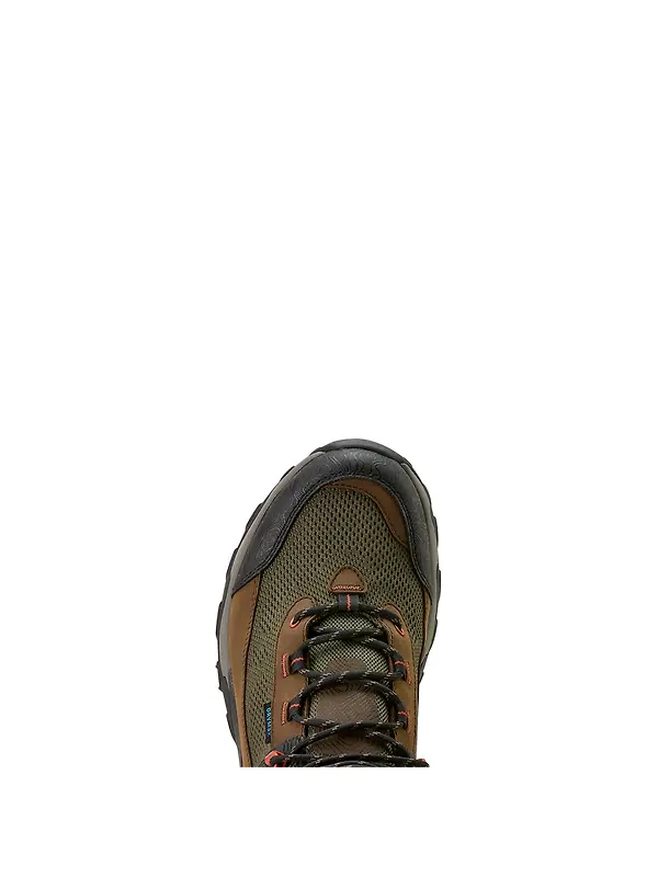 Ariat Men's Traverse Mid Waterproof Hiking Boots - Brown Bark/ Evergreen Image 7