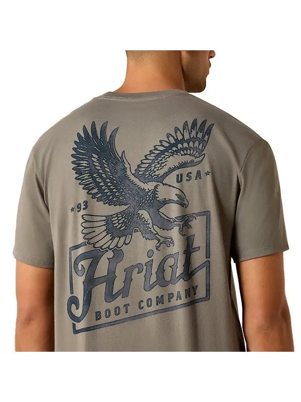 Ariat Men's Paintriot Classic Fit T-Shirt - Smoked Pearl Image 4